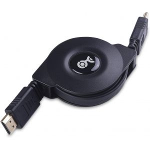 Câble HDMI rétractable avec support HDR et résolution 4K 60Hz-1m - Neuf