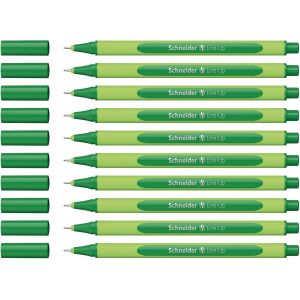 Line Up (Épaisseur De Trait 0,4 Mm, En Plastique Biosourcé) Vert Forêt Noire, Lot De 10 - Neuf