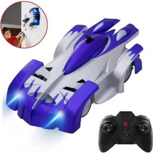 Voiture RC Mur d'escalade Spiderman - ZGEER - 360° Rotation - Jouet Enfant 6-10 Ans - Bleu - Neuf