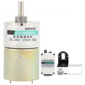 Moteur de réduction CC support gouverneur engrenage basse vitesse 24V CW CCW pour machine-outil CNC (600 tr/min) - Neuf