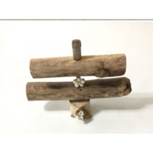 Presentoir Bijoux Bracelets Et Bagues N&deg;775 A 2 Etages En Bois FlotteFabrication Artisanale. - Neuf