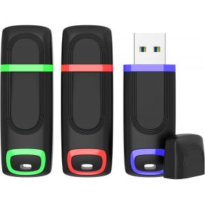 TRAHOO-Cl&eacute; USB 3.0 64Go Rapide, Lot de 3 Clef USB 64 Go 3.0 &agrave; Capuchon Cle USB Flash Drive 64 Giga Pas Cher Compatible avec Ordinateur, Console de Jeux, PC - Neuf