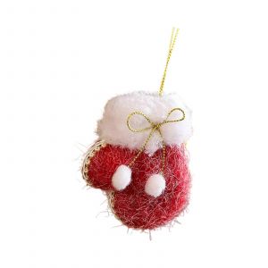 Mini Boot Gant De D&eacute;corations De No&euml;l Feutre Durable Construction En Plastique Multifonction Suspendu Maisons Joyeux Ton Pr&eacute;sent Multicolore - Neuf
