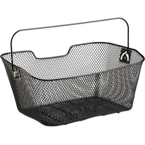 Panier vélo arrière,pour Porte-Bagages,Mailles serrées,avec poignée de Transport,HLP 19 x 41 x 30 cm,Noir.[S255] - Neuf