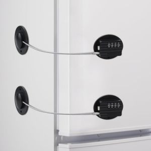 Lot De 2 Securite Fenetre Enfant,Serrures Protection Fenetre Enfant,Verrou De R&eacute;frig&eacute;rateur Avec Code Serrure Frigo Forte Forte Adh&eacute;sif Serrure Frigo Pour Bloque Porte Placard Armoire Tiroir Laveuse - Neuf