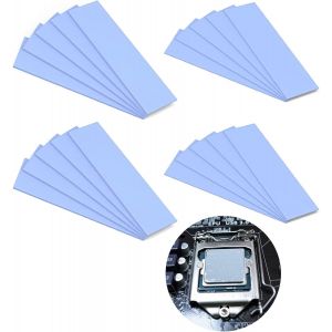 KAL-Pad Thermique Cpu, Dissipateurs Thermiques, Silicone Conducteur Thermique Pad, 67 X 20 Mm Tampon Thermique En Silicone, Tampon En Silicone Thermoconducteur Réutilisable, (0,5/1Mm), 20 Pièces - Neuf