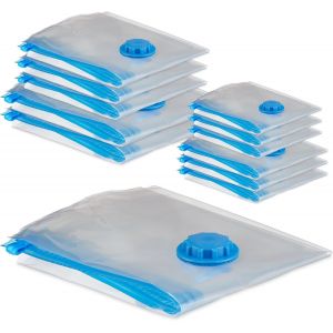 lbgwp60-Sacs Sous Vide, Lot De 12, Housses De Rangement, 4 Tailles, Vêtements & Couvertures, À Aspirer, Transparent - Neuf