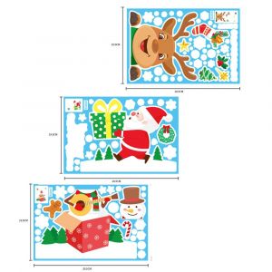 3PCS Feuilles de Noël Autocollants,Autocollants pour fenêtres Décoratifs Autocollants BRICOLAGE de Noël Autocollants pour fenêtres de Noël Statique Autocollants¿E - Neuf