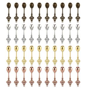 Pendentif Cuill&egrave;re En Bronze Antique, Argent, Or Et Or Rose &iquest; Bijoux En Alliage Durable Pour Femme - Neuf