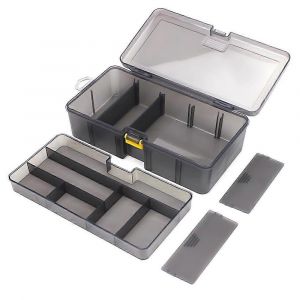 Plateau De Rangement Double Couche Pour Leurres De Peche, Avec Separateurs Amovibles, Pour La Peche En Exterieur, En Eau Douce Et En Eau Salee. - Neuf