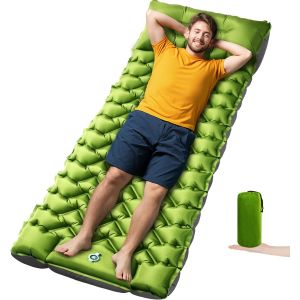 Blazeflux-Matelas Camping Ultra-Leger Oreiller Integre Et Pompe Pied, Compact Gonflable Randonnee Trekking Tente Voyage Aventures - Neuf