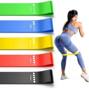 Bandes Élastiques De Musculation, 5 Pièces Bande Élastique Fitness, Bande De Résistance Élastique En Latex Équipement D'exercices, 5 Niveaux De Résistance Pour Musculation Pilates [Ela710331] - Neuf