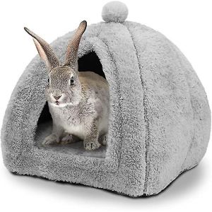 Ghyt Grand Lit Grotte Pour Lapin, Tente Chaude Pour Lapin, Cachette Triangulaire Pour Petit Animal, Pour Lapin, Cochon D'inde, Furet - Neuf
