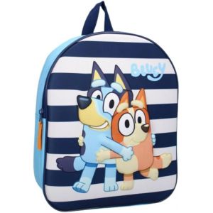 Kalsc-Sac À Dos-3d¿Bluey-Bleu-Enfant-Ecole-Maternelle-Garderie-Primaire-Cartable Garçon-Taille 32 Cm-Bretelles Réglables-Idée Cadeau - Neuf
