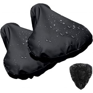 Lot De 2 Protections De Selle Étanches Universelles Pour Vélo-Tapis De Selle-Housse De Pluie-Étanche-Pour Tout Vélo (Cravates) - Neuf
