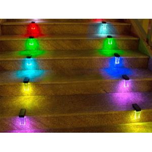 Lot De 8 Lampes Solaires Led Pour &Eacute;clairage Ext&eacute;rieur De Jardin, Mur, Cl&ocirc;ture, Goutti&egrave;re Et Terrasse - Neuf