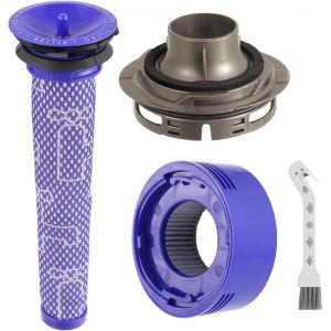 Filtres De Rechange Aspirateur Pour Dyson V8 V7 Absolute Animal Motorhead, Couvercle Arri&egrave;re Du Moteur + Post-Filtres Hepa + Pr&eacute;-Filtres - Neuf