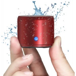 CPWO-Etui De Voyage Inclus,A106 Pro Mini Enceinte Bluetooth Portable Actif Avec Basse Extra,Autonomie 12Hrs,Étanchéité Ip67,Mini Haut Parleur Parfait Pour La Douche,Chambre,Vélo,Voiture (Rouge - Neuf