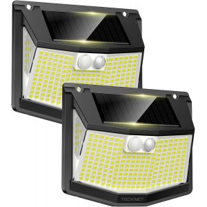 Lampe Solaire Ext&eacute;rieur, 248 Leds, Projecteur Solaire Avec &Eacute;clairage &Agrave; 300&deg;, Lampe Murale &Eacute;tanche Ip66, 3 Modes, Avec D&eacute;tecteur De Mouvement, Pour Jardin All&eacute;e Garage-2pcs - Neuf