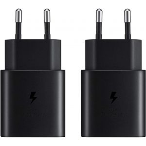 2 Pack Chargeur USB C 25W pour Samsung Galaxy S25 S24 S23 S22 S21 S20 Plus/Ultra S10/Z Fold 5/6, Z Flip 5/6 Note20/10 A55 A53 5G Tablet (PPS)/iPad/iPhone Chargeur Rapide, Type C Chargeur Telephone - Neuf