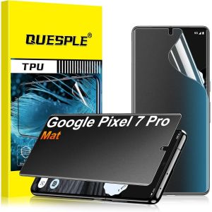 [2 Pi&egrave;ces] Mat Protection &Eacute;cran Anti Espion Pour Google Pixel 7 Pro, Anti-Empreintes, Anti-&Eacute;blouissement Matte Tpu Film Protection &Eacute;cran, Compatible Avec Lecteur D`Empreinte - Neuf