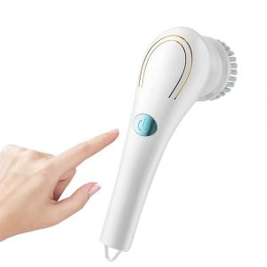 Brosse de nettoyage &eacute;lectrique 5 en 1 avec batterie rechargeable USB et 5 t&ecirc;tes de brosse interchangeables pour diverses t&acirc;ches de nettoyage - Neuf