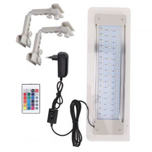 Hjlian Lampe Led Rgb Pour Aquarium, Eclairage A Pince Pour Plantes Aquatiques, 100-240 V (Prise Ue Hl-580b) - Neuf