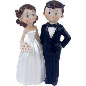 Sansh-Figurine De Mariée Et Marié, Figurine De Mariés Dans Une, Décoration Gâteau Mariage, Mariage Mariée Mariée Décoration Gâteau, Couple De Mariés Pour Gateau - Neuf