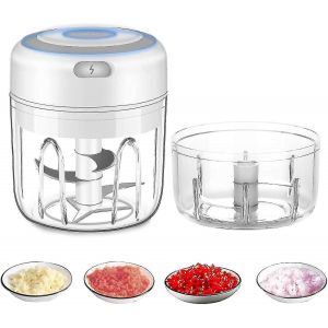 Hachoir électrique sans fil,mini robot culinaire,250 ml,facile à nettoyer et à remplacer,mélangeur électrique durable pour les légumes et les fruits - Neuf