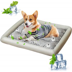 Tapis Rafraîchissant Pour Chien,Respirant Tapis Rafraichissant Chat Avec Fond Antidérapant,Matelas Rafraichissant Chien Pour Animaux Domestiques,Lavable Tapis De Chat Auto-Refroidissant - Neuf
