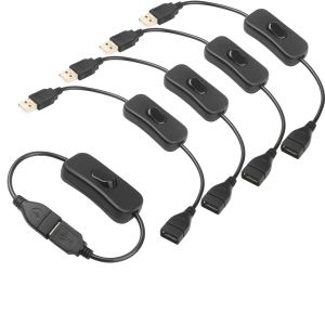 JGD-5pcs Rallonge USB avec Interrupteur, C&acirc;ble USB M&acirc;le &agrave; Femelle avec Interrupteur, Convient pour Enregistreur de Conduite, Lampe de Bureau LED, Ventilateur USB, etc (noir) - Neuf