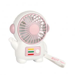 Mini ventilateur de poche portable en forme d'astronaute, rechargeable par USB, ideal pour les voyages, la randonnee ou la marche - Neuf