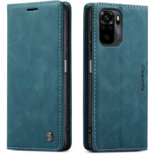 Xiaomi Note 10 4g/Note 10s Case [Not For 5g] Premium Pu Leather Card Slots Wallet Pouch Case Cover With Stand Flip Function Note 10 4g/10s/Poco M5s 4g Blue Green - Neuf
