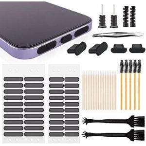 KALY-Kit Nettoyage Telephone Anti Poussiere Telephone: 106Pcs Bouchons Anti-Poussière Pour Type-C-Kit De Brosse De Nettoyage De Port De Téléphone - Neuf