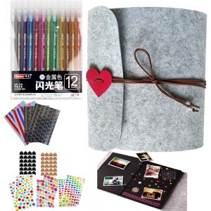 TIANYI-Weigav album photo scrapbooking 30-page album noir scrapbook photo album photo rétro Album de Cadeau d'anniversaire, Graduation, anniversaire de mariage - Neuf