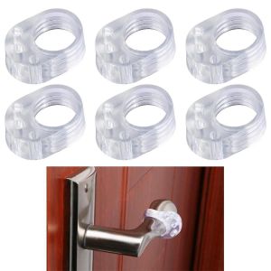 Butoirs de poign&eacute;e de porte en silicone PVC, 6 protections murales - Neuf