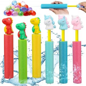 Kal-Lot De 6 Pistolets &Agrave; Eau - Petit Jouet Pour Enfants - Pistolet &Agrave; Eau En Mousse - Pour L'&eacute;t&eacute; - Piscine - F&ecirc;te - Plage - Jouet Aquatique D'ext&eacute;rieur - Neuf