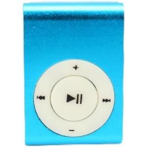 Mini Lecteur Mp3 Usb2.0 3,5 Mm Avec Support De Clip Carte M&eacute;moire Simple Sans &Eacute;cran D'Affichage (Bleu) - Neuf