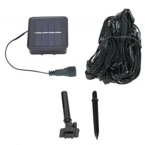 Hjlian Guirlande Lumineuse Solaire Coloree A 100 Led (1,5 X 1,5 M), 8 Modes D'eclairage, Luminaire Decoratif D'exterieur Etanche - Neuf