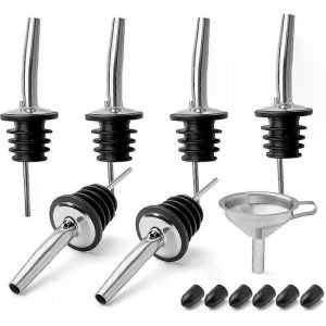 Outils De Cuisine Bouchon De Bouteille D'huile Bouchon De Bouteille De Vin Étanche En Acier Inoxydable Bouchon De Bouteille De Bec De Vin Étanche Distributeur De Bouchon De Bec De Vin - Neuf