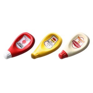 3 pcs en céramique extrudé sauce tomate bouteille forme plat d'assaisonnement - S - Neuf