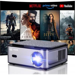 CHECARZHN--NO1-Vidéoprojecteur ,Rétroprojecteur 800 Ansi Lumen, Focus Électrique, 5G Wifi Bluetooth Projecteur Video, 1080P Fhd, Vidéoprojecteur 4K, Correction 4P/4D Zoom Rétro, Pour Smartphone/Tv Bo - Neuf