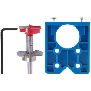 35mm Charnière Dissimulée Gabarit De Forage Charnière Gabarit Guide De Trou Bit Alésage Gabarit Trou Cutter Guide pour Charnières D'armoires Et Plaques De Montage Travail Du Bois Outils De Bricolage - Neuf