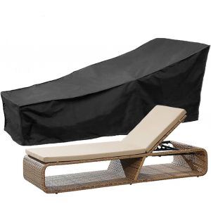 Housse De Chaise Longue De Jardin Pliable, En Polyester 210d, Anti-Poussière, 210 X 75 X 80 Cm - Neuf