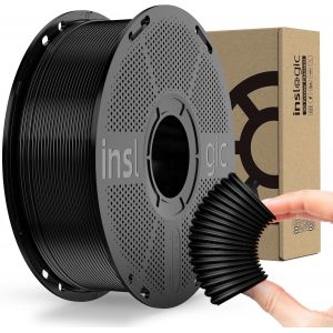 ChenQuanSarl-Filament Tpu 1,75 Mm, Filament Souple 95 A Pour Imprimante 3D, Matériau 3D Flexible, Bobine De 1 Kg, Durable Et Résistant À L'Usure, Précision Dimensionnelle +/- 0,02 Mm (Noir) - Neuf