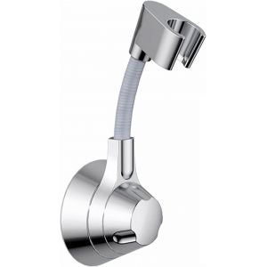 meimie-Support Universel Pour Pommeau De Douche Sans Perçage,Ventouse,Réglable À 360°,En Résine Abs Robuste,Pas De Perçage,MontageMural En Pâte Solide,Argenté - Neuf