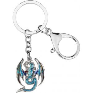 KAL-Porte-Clés Dragon Fantaisie En Émail Alliage De Zinc Dinosaure Bijoux Cadeaux Pour Femmes Filles Clé De Voiture Sac À Main Charms - Neuf