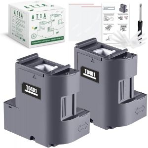 T04D1 Bo&icirc;te D'Entretien D'Encre De Rechange Pour Epson Et-15000 Et-3750 Et-4750 Et-3850 Et-2760 Et-3760 Et-4760 Et-3700 Et-5150 Workforce Wf-2860 (C13T04D100 / Ewmb2/ E-04D1 Lot De 2 Tampons - Neuf