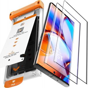 LORANKA-Lot de 2 protecteurs d'&eacute;cran pour Samsung Galaxy S23 Ultra - Sans verre polym&egrave;re - Mat&eacute;riaux anti-explosion - Prend en charge les empreintes digitales - D&eacute;verrouillage sans bulles - Transpare - Neuf