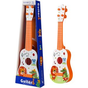 KALANKA-Guitare pour Enfants, 41cm Jouet de Guitare Ukulélé Instruments avec 4 Cordes Ajustables, Mini Guitare Musique Apprentissage Jouets éducatifs pour Tout-Petits Débutants Garçons Filles (Orange - Neuf